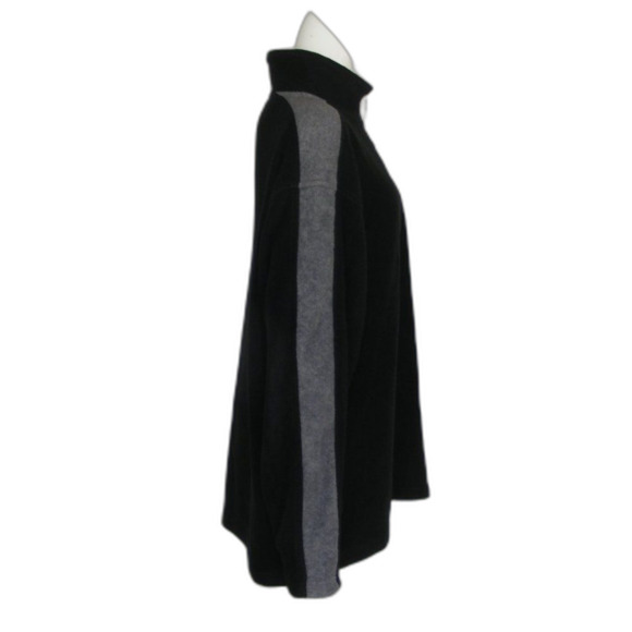 FOOT LOCKER Fleece Jacket, 2XL, Pullover, Black, Gray stripe sleeves - Picture 5 of 10